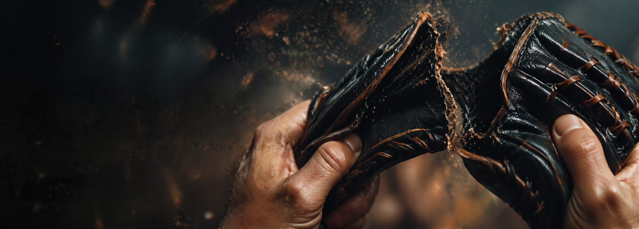 Baseball glove service shaping the pocket and improving glove flex